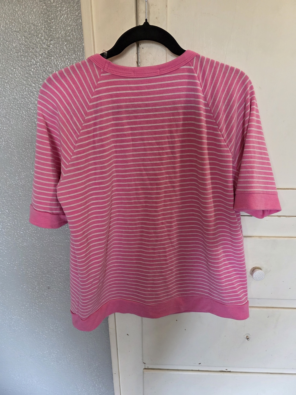Staccato Pink & White Striped Short Sleeve Crew Tee - Picture 3 of 3